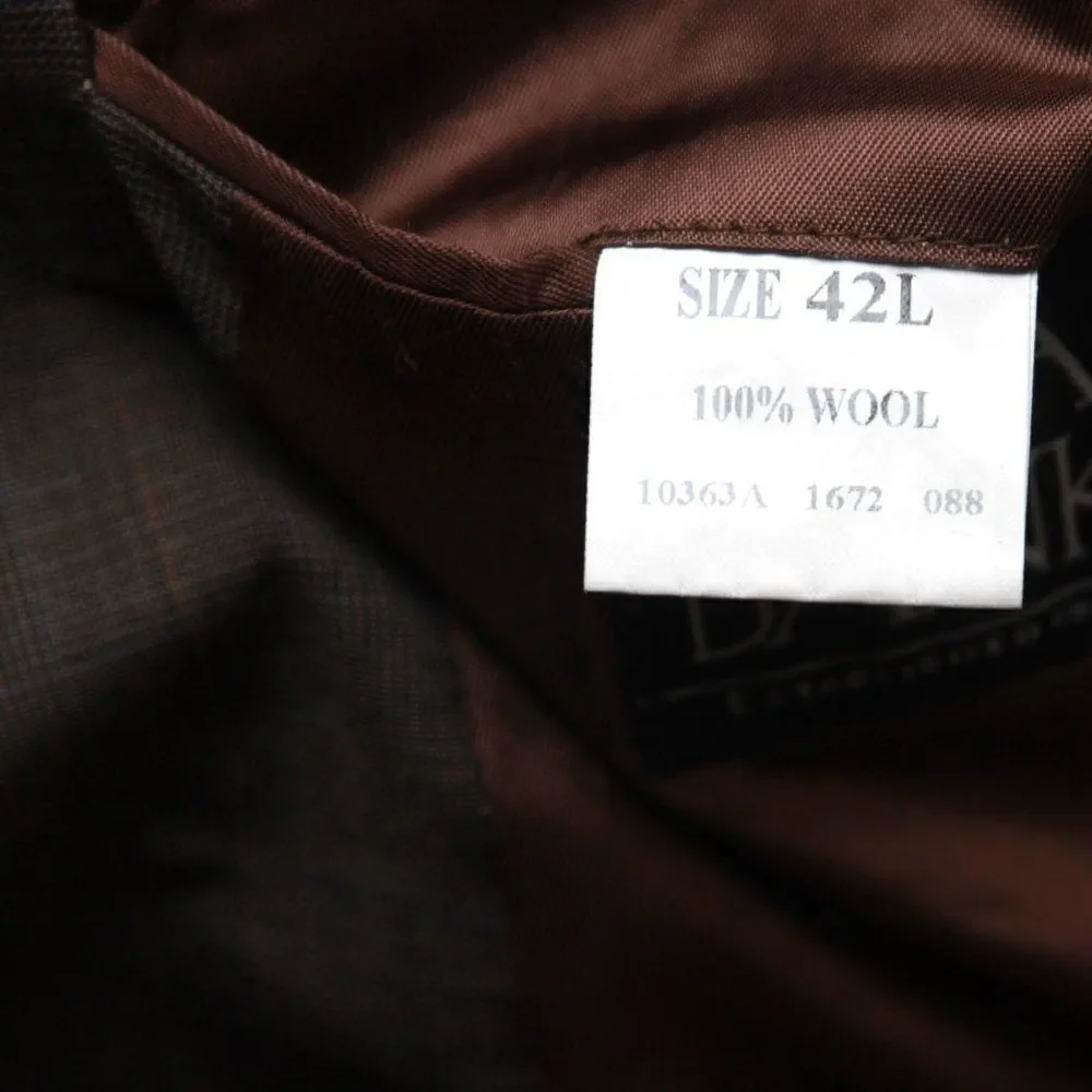 42L Jos A Bank Men's Wool Blazer Sport Coat Wool‎ Brown D030136